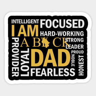 I am a Black Dad, Black Father Sticker